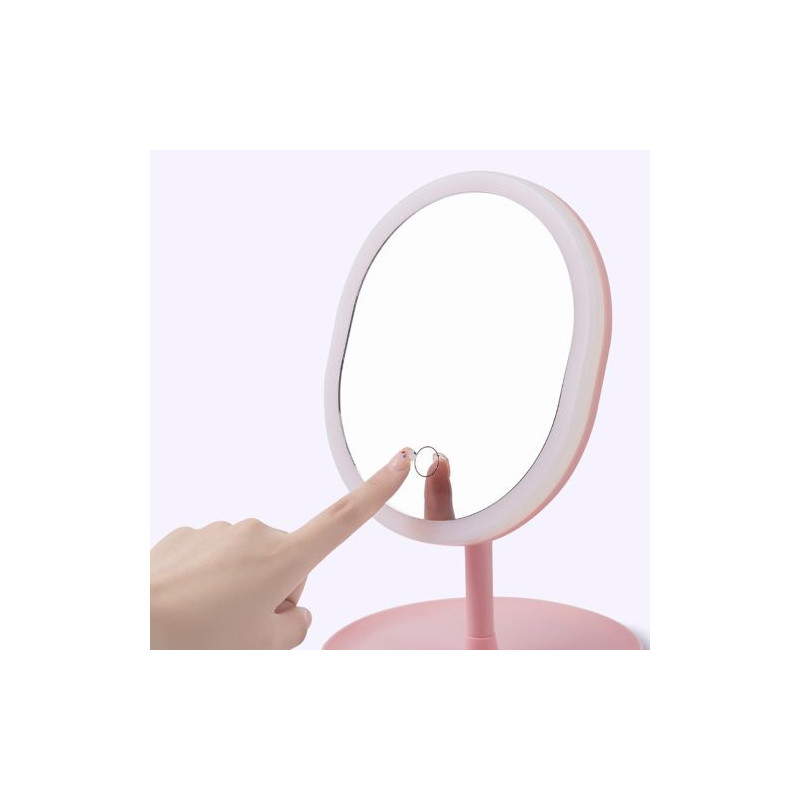 Miroir de maquillage LED HD Réglable - Tactile - Rechargeable